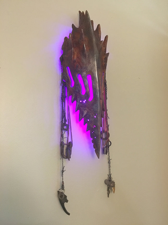RUSTED WASTELAND CORVUS WALL SCONCE
