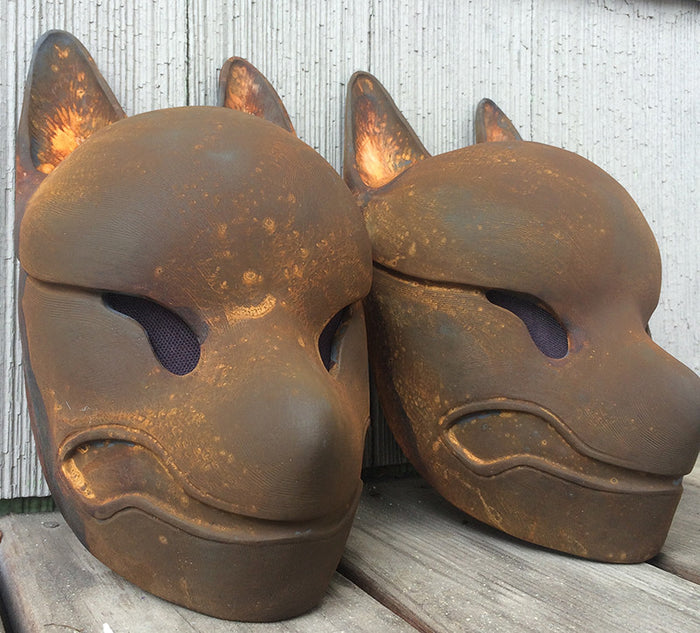 RUSTY IRON KITSUNE MASK