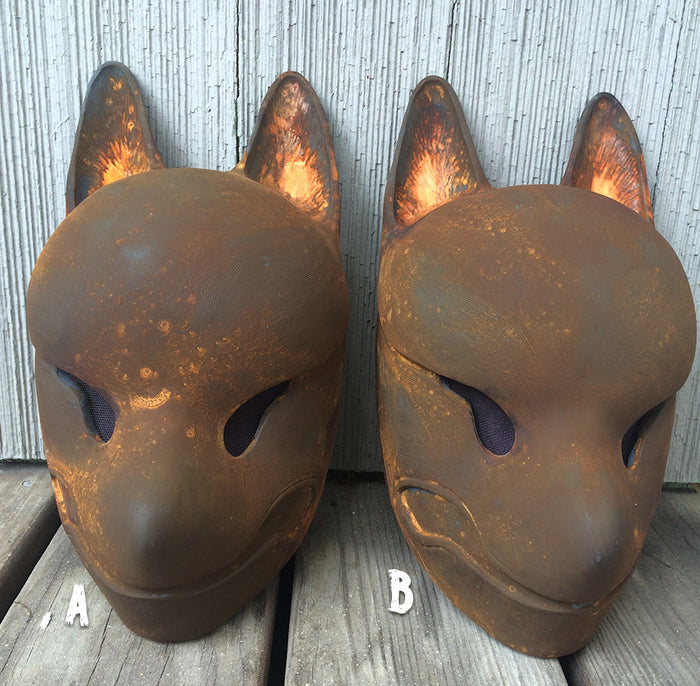 RUSTY IRON KITSUNE MASK