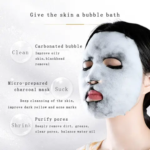 SAMANLI Bamboo Charcoal Cleansing Black Mask Samanli Bubble Mask 10 pcs - SD Cosmetics Care