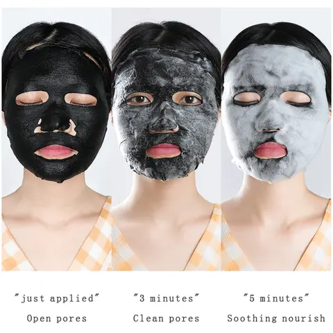 SAMANLI Bamboo Charcoal Cleansing Black Mask Samanli Bubble Mask 10 pcs - SD Cosmetics Care