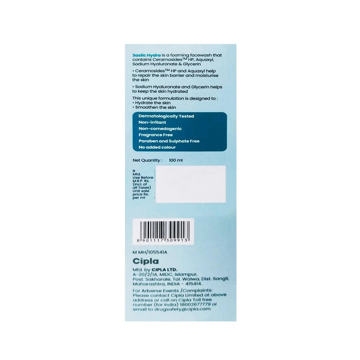 Saslic Hydra Foaming Cream-To-Foam Face Wash
