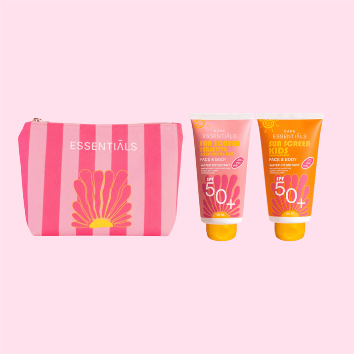 Sensitive + Kids Sunscreen SPF50+with SOL Pouch - Essentials