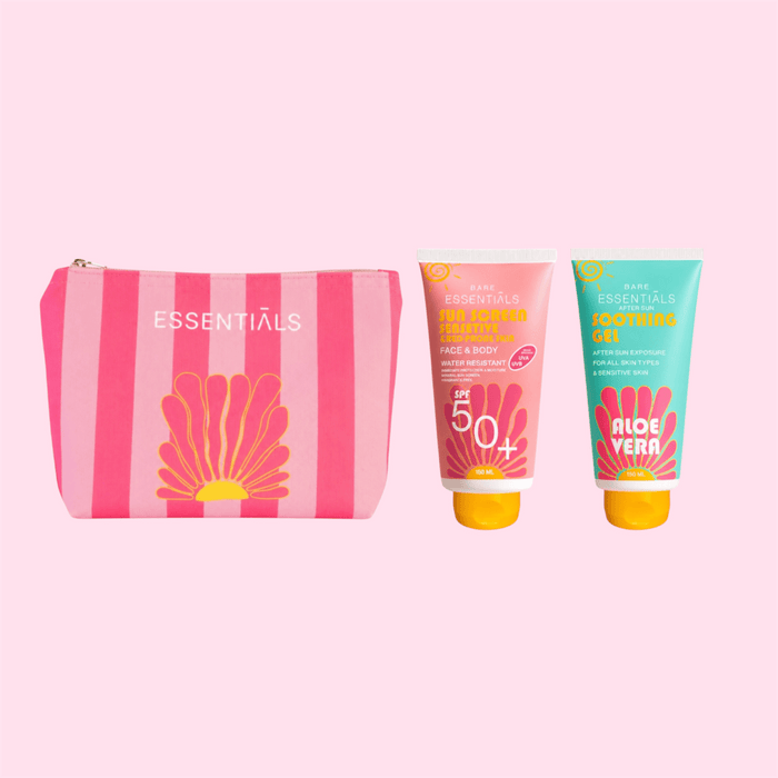 Sensitive or Kids Sunscreen SPF50+ with Soothing Gel + SOL Pouch - Essentials