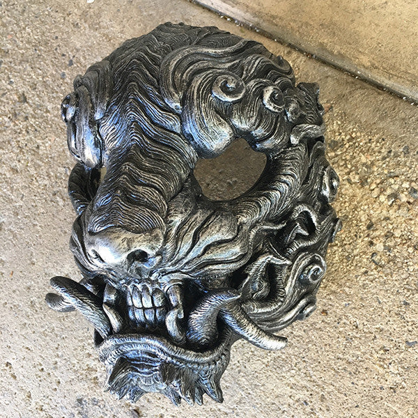 SENTINEL MASK- DARK SILVER EFFECT- CAST URETHANE MASK