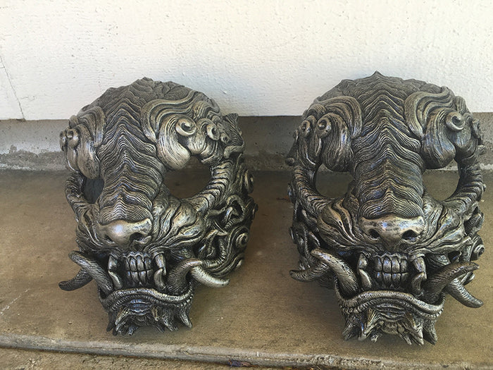 SENTINEL MASK- FAUX SILVER
