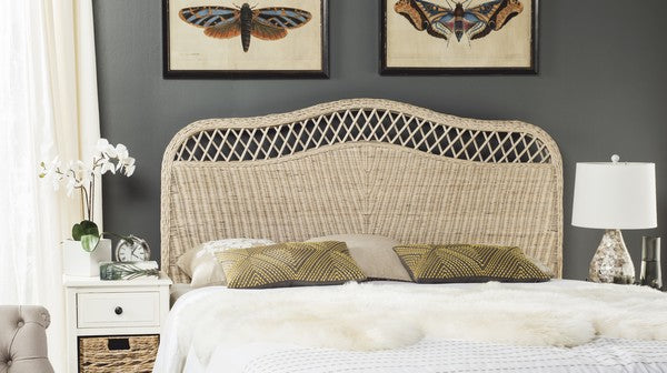 Sephina Rattan Headboard in White Wash