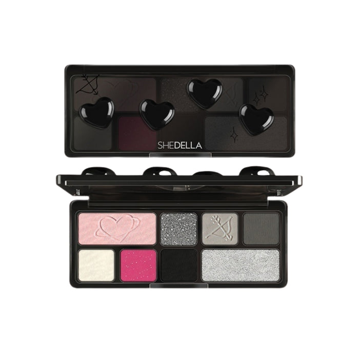 SheDella Black Pink Swan 8-Color Eyeshadow Palette T4441
