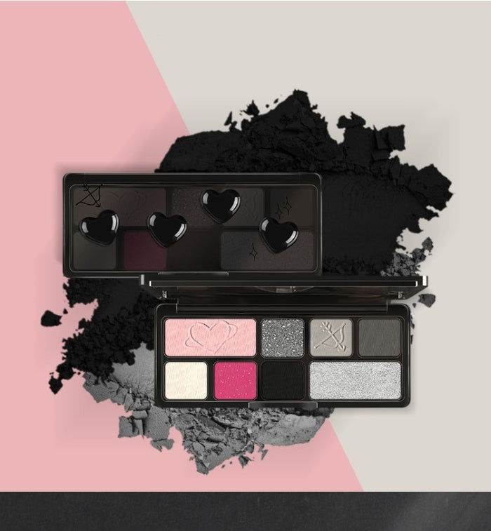 SheDella Black Pink Swan 8-Color Eyeshadow Palette T4441