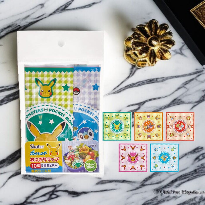 Skater Pokémon Onigiri Rice Ball Wrap 10 Pieces