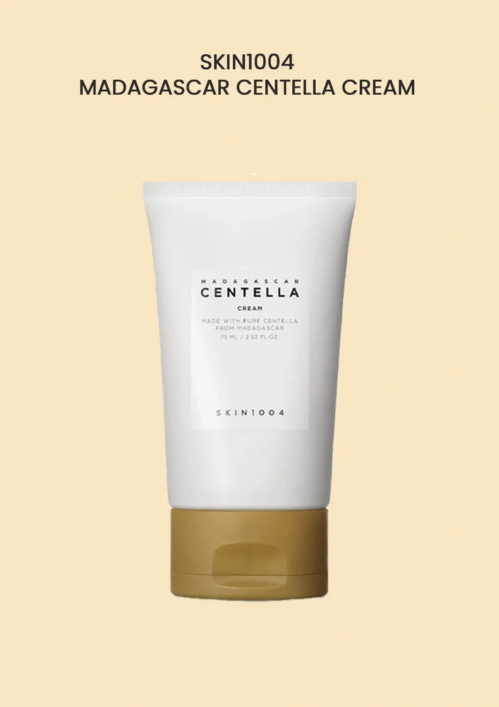 SKIN1004 Madagascar Centella Cream tube on a beige background