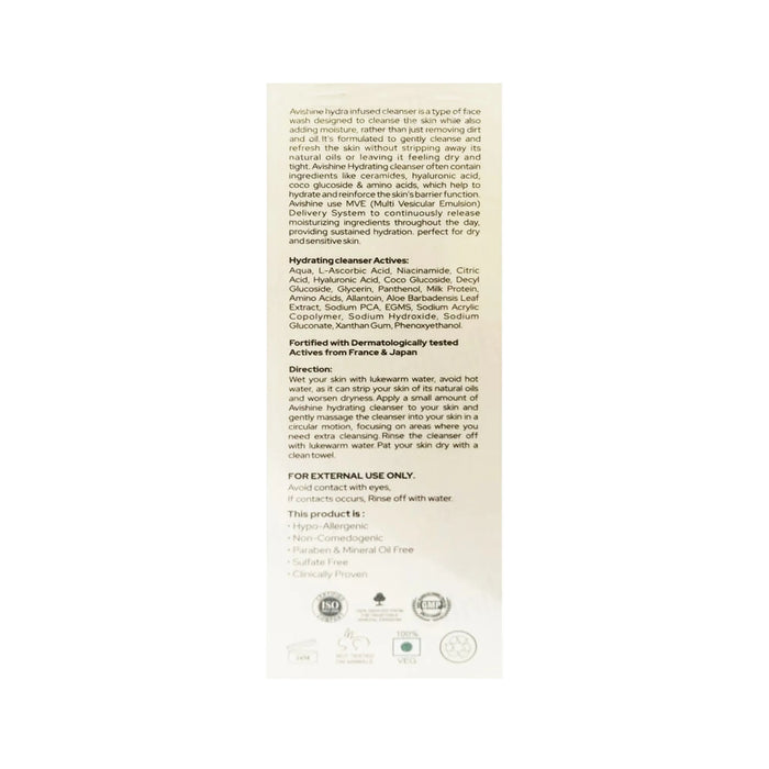 Skinmedis Avishine Hydra Infused Brighten + Hydrate Foaming Cleanser