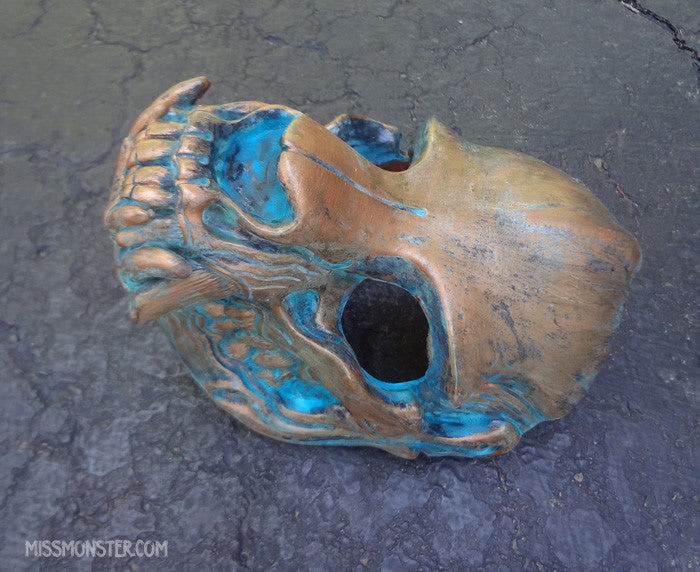 SKULL MASK- COPPER PATINA