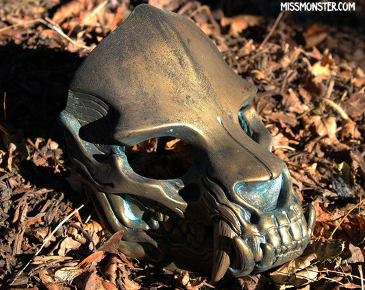 SKULL MASK- OLD BRONZE