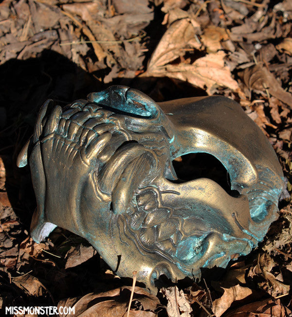 SKULL MASK- OLD BRONZE