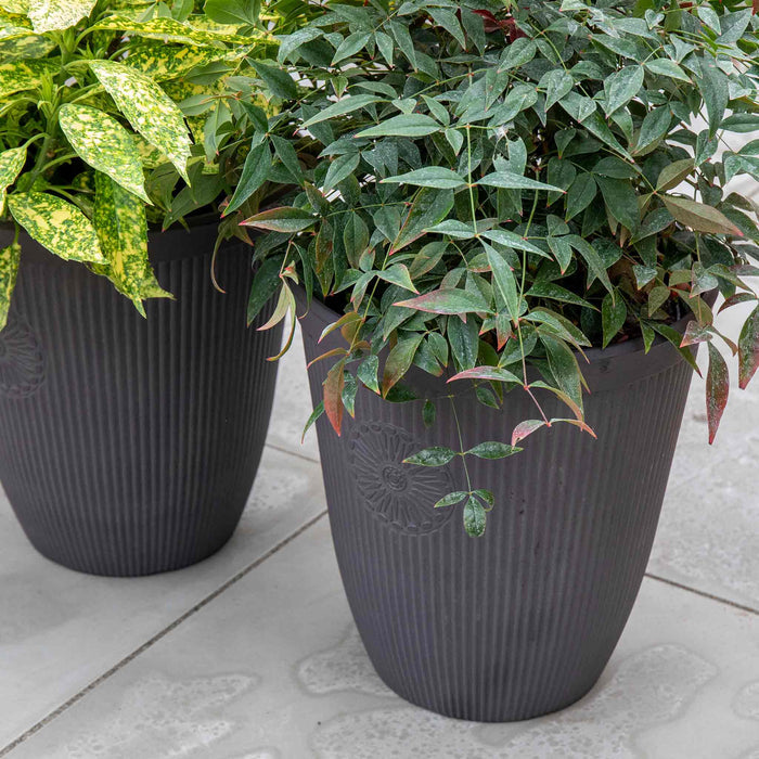Somerville Tall Planter 33cm in Chocolate Slate