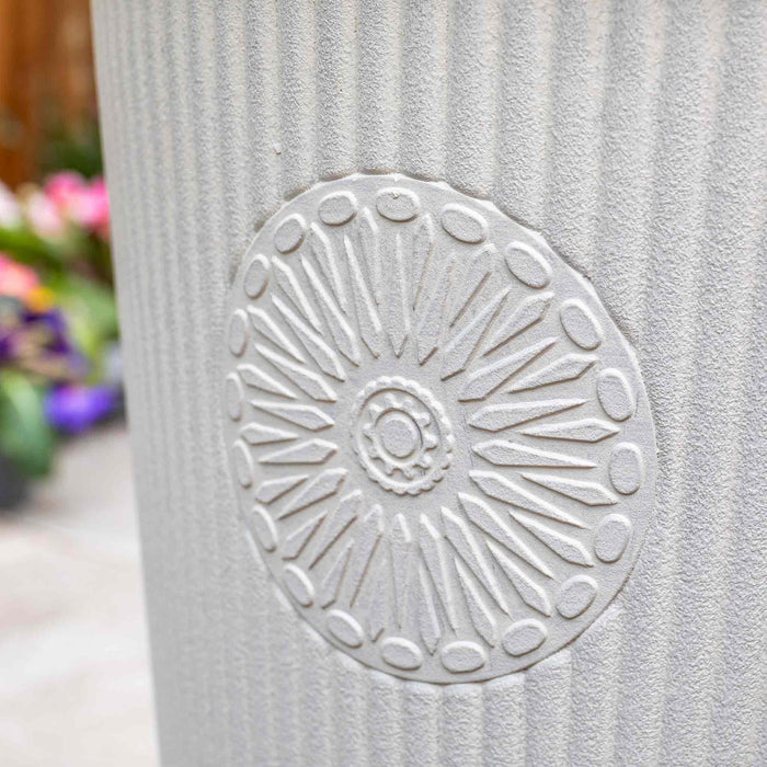 Somerville Tall Planters 33cm in Pebble White