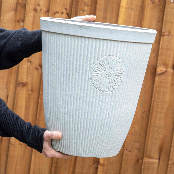 Somerville Tall Planters 33cm in Pebble White