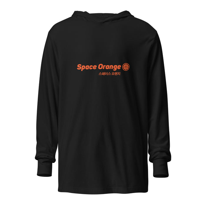 Space Orange K Hooded long-sleeve tee