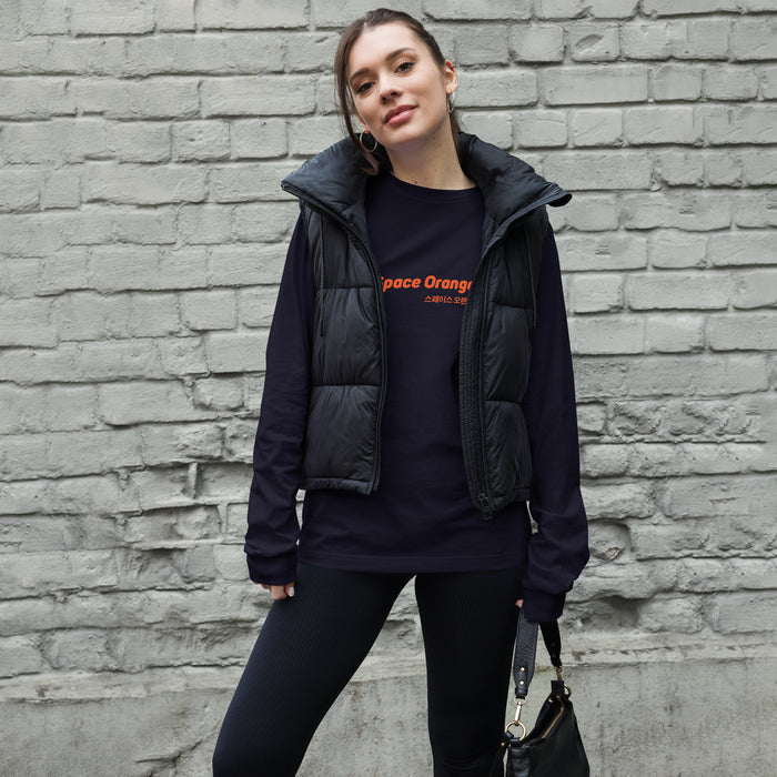 Space Orange K Unisex Long Sleeve Tee
