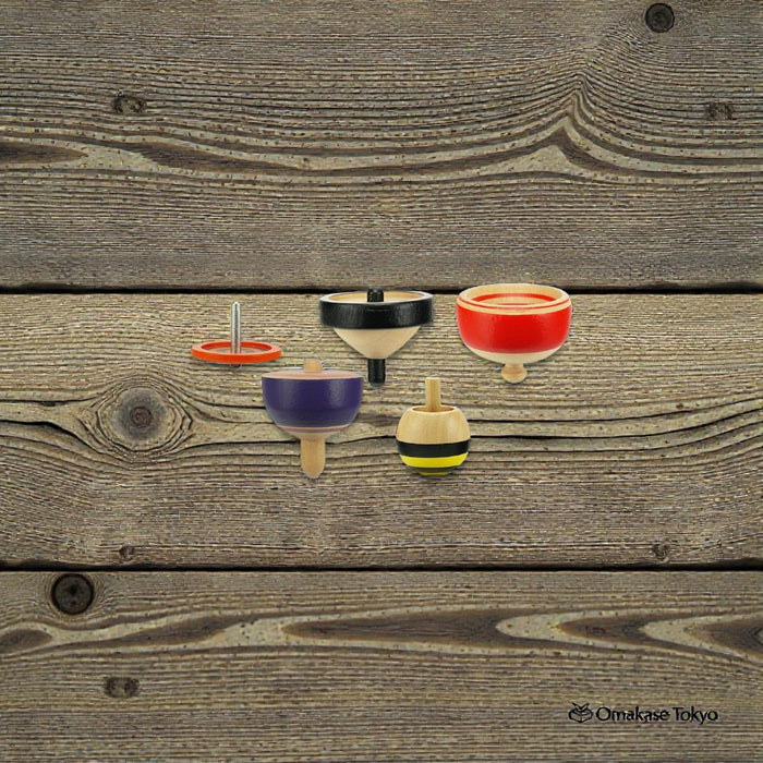 Spin Gear Mini Wooden Spinning Top Set