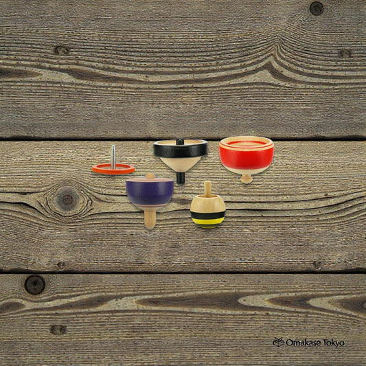 Spin Gear Mini Wooden Spinning Top Set
