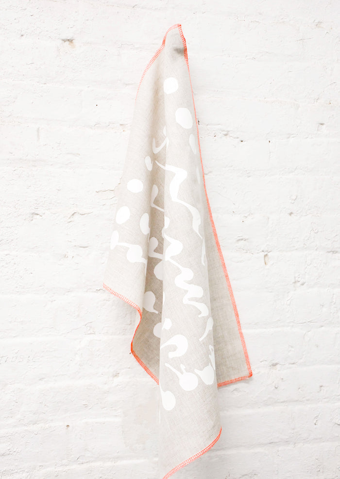 Splatter Squiggle Tea Towel Hung On Wall  - LEIF