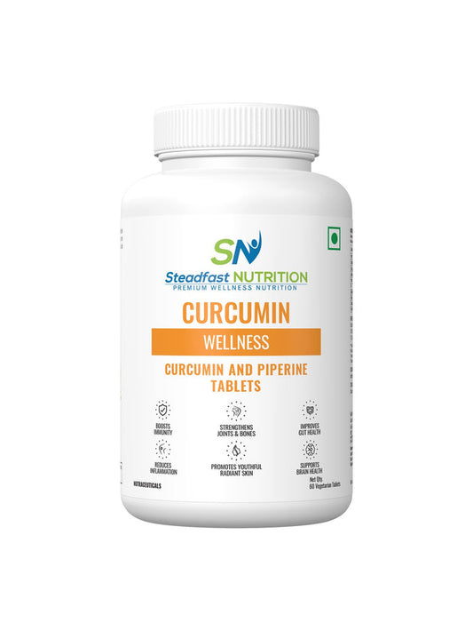 Steadfast Nutrition Curcumin Piperine Supplement (60 Tablets)