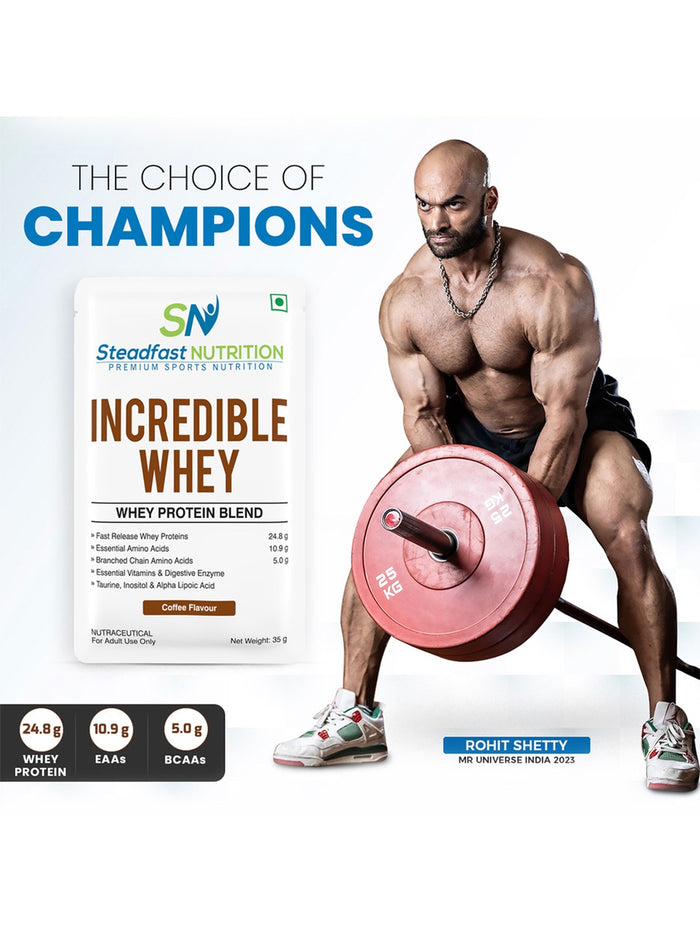 Steadfast Nutrition Incredible Whey Protein - Coffee (30 Sachets)