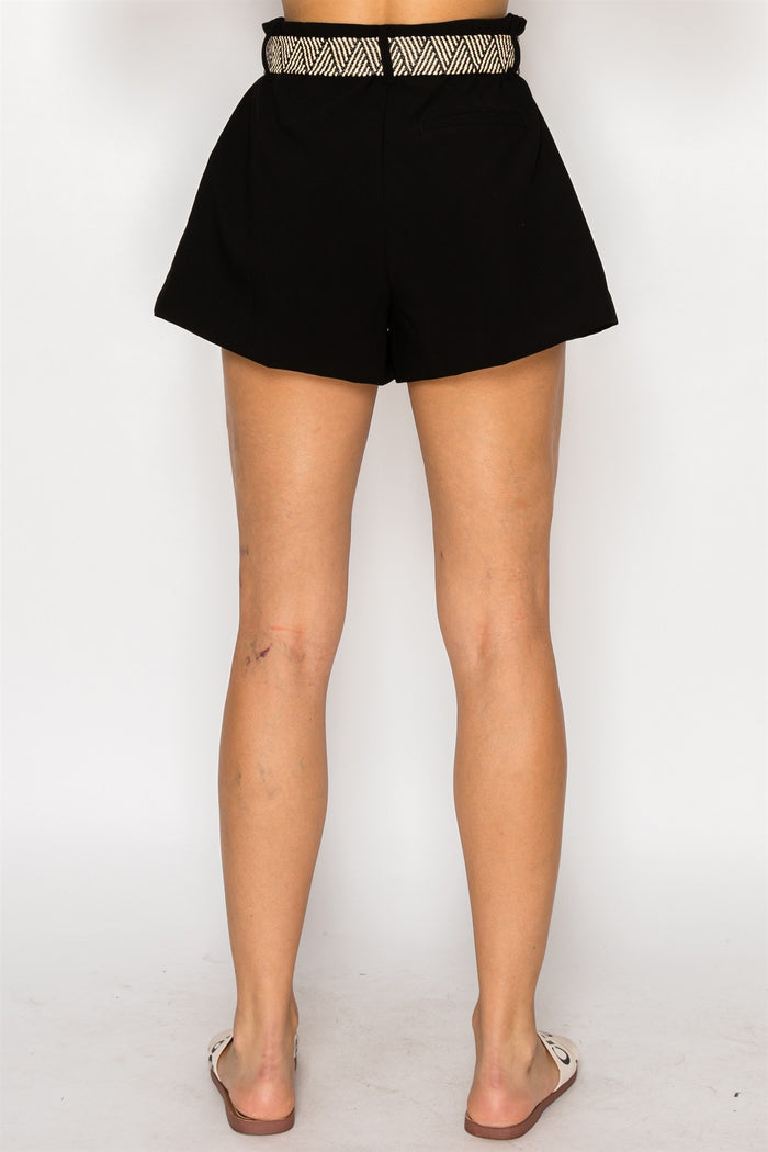 Stitch & Co Pleated Belted Shorts