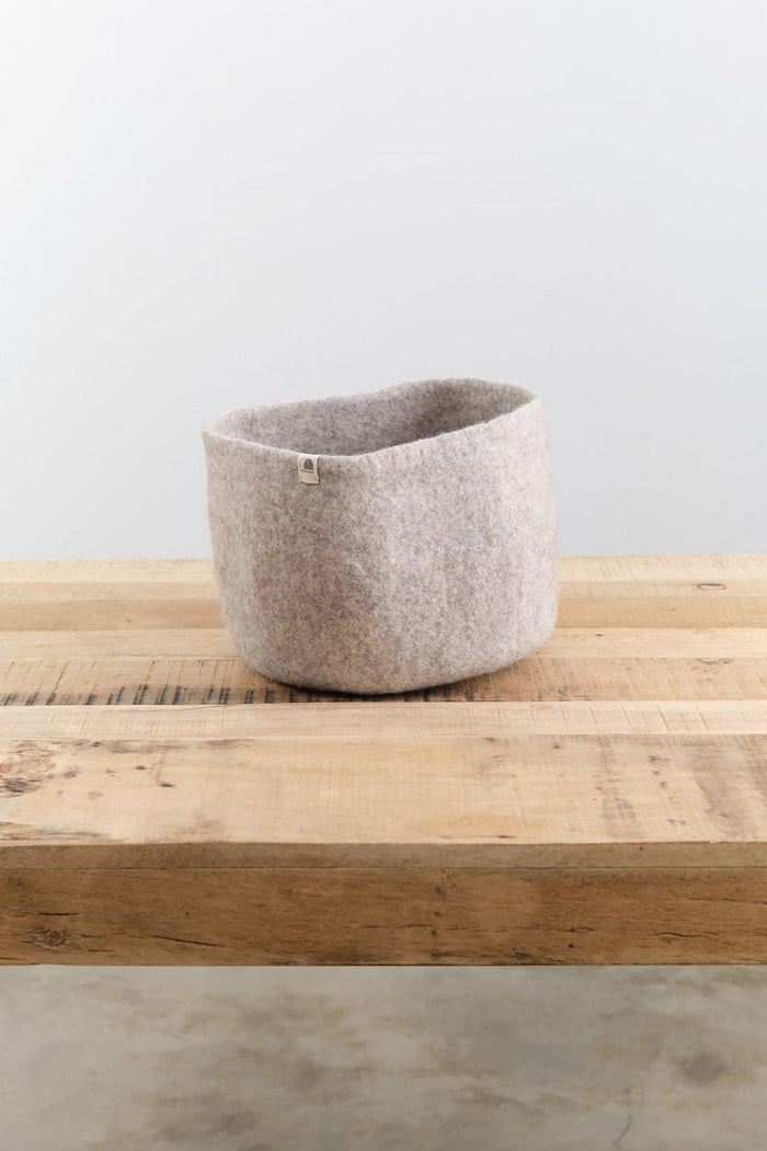 Muskhane Home Baskets Storage Calabash in Light Stone Light Stone / Small