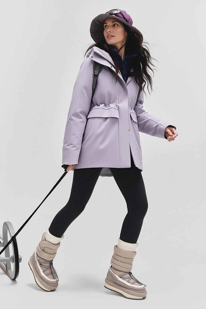 StormCurve – Women’s Windproof Waist-Cinched Down Coat (Mid-Length, Extreme Warmth)