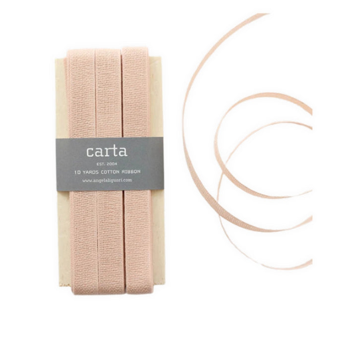 Studio Carta Loose Weave Cotton Ribbon - Blush