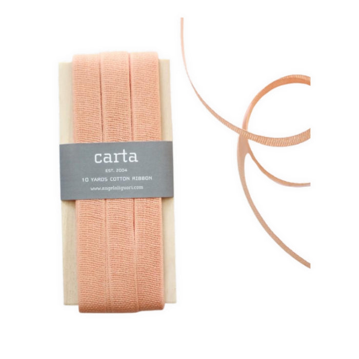 Studio Carta Loose Weave Cotton Ribbon - Peach