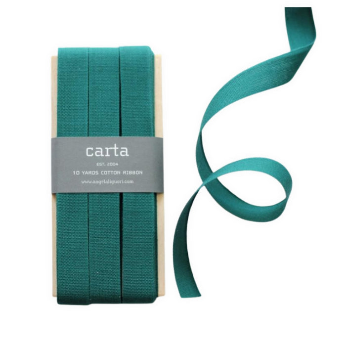 Studio Carta Tight Weave Cotton Ribbon - Jade