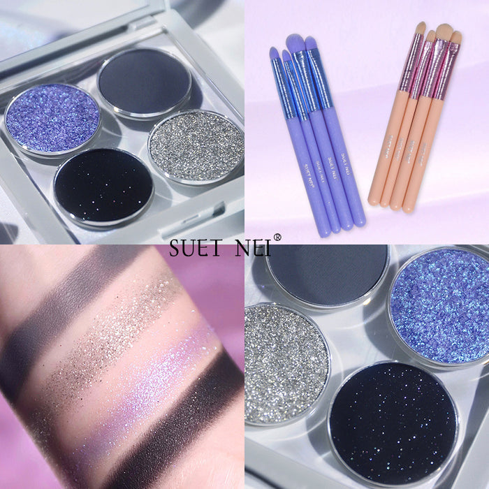 SUET NEI Matte Polarized Pearlescent 4 Colors Eyeshadow Palette T4083