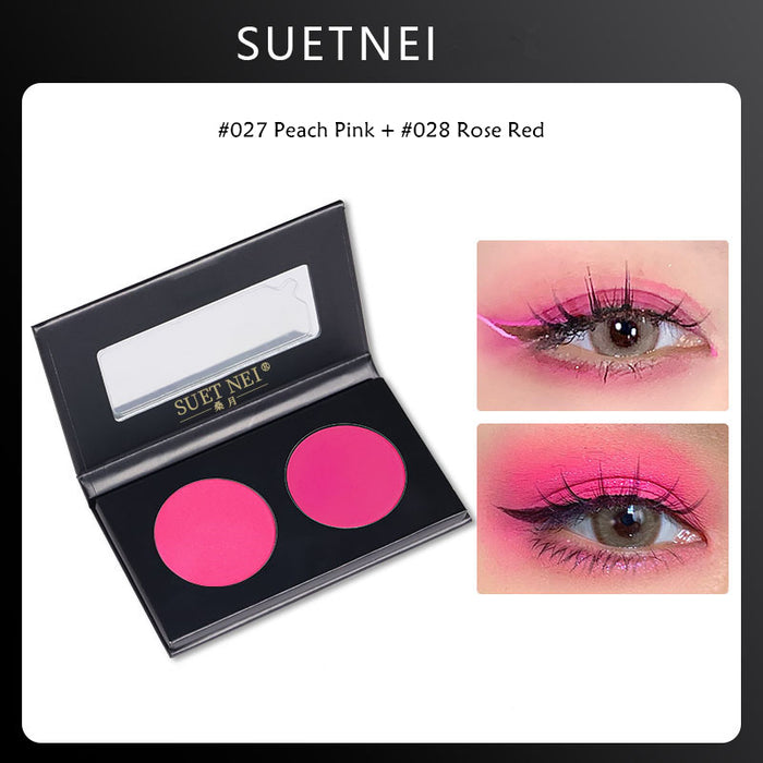 #027 Peach Pink + #028 Rose Red