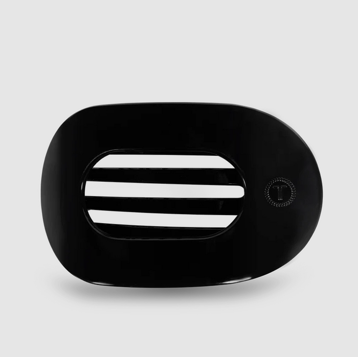 Teleties Flat Clip Round Large - Black Hair Accessories in at Wrapsody