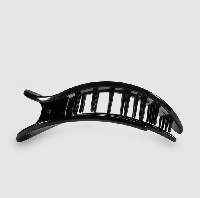 Teleties Flat Clip Round Large - Black Hair Accessories in at Wrapsody