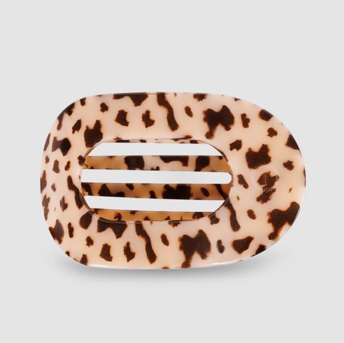Teleties Flat Clip Round Large - Blonde Tortoise Hair Accessories in at Wrapsody