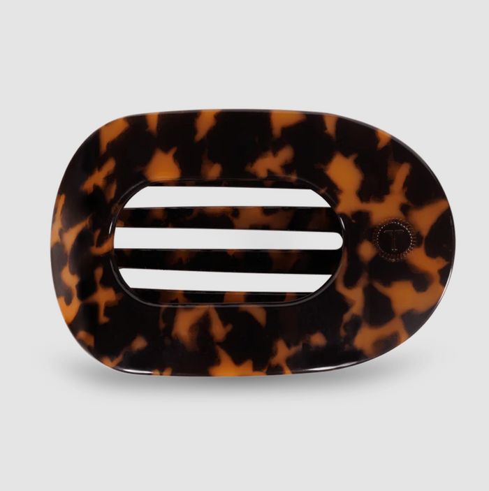 Teleties Flat Clip Round Large - Tortoise Hair Accessories in at Wrapsody