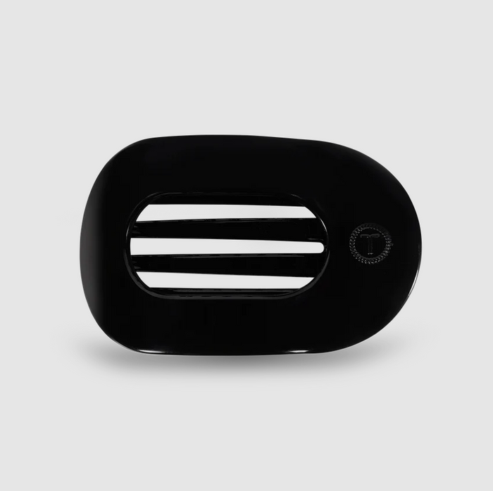 Teleties Flat Clip Round Medium - Black Hair Accessories in at Wrapsody