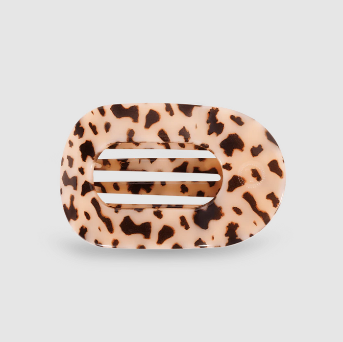 Teleties Flat Clip Round Medium - Blonde Tortoise Hair Accessories in at Wrapsody