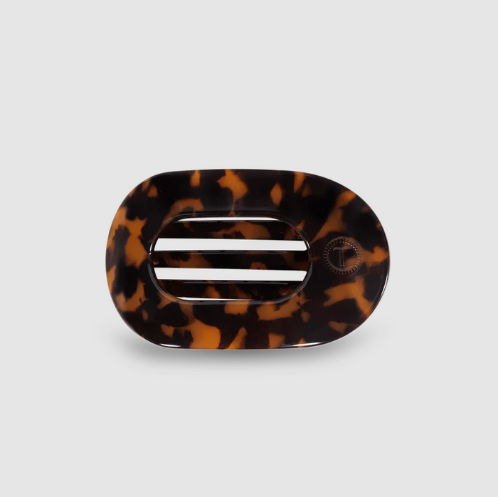 Teleties Flat Clip Round Small - Tortoise Hair Accessories in at Wrapsody