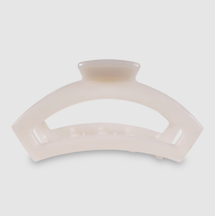 Teleties Open Clip Large Hair Accessories in Coconut White at Wrapsody