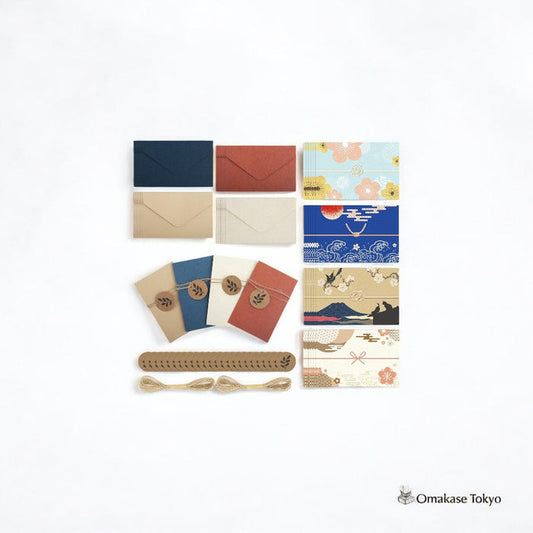 TEMLUM Mini Message Card Set – Japanese Style Pattern