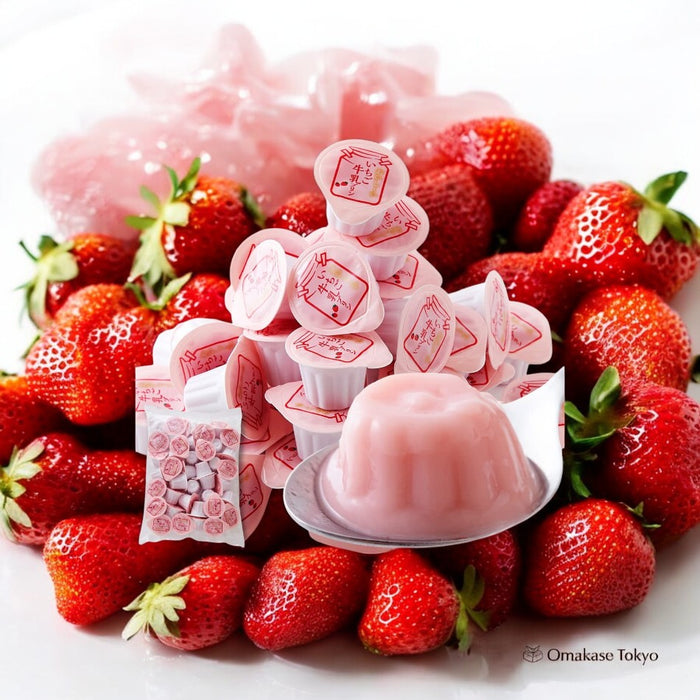 Tennen Seikatsu One Bite Strawberry Milk Pudding 40 Pieces