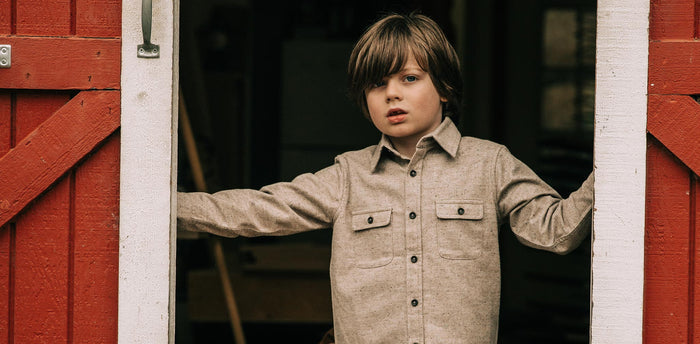 The Little Yosemite Shirt in Oat Donegal