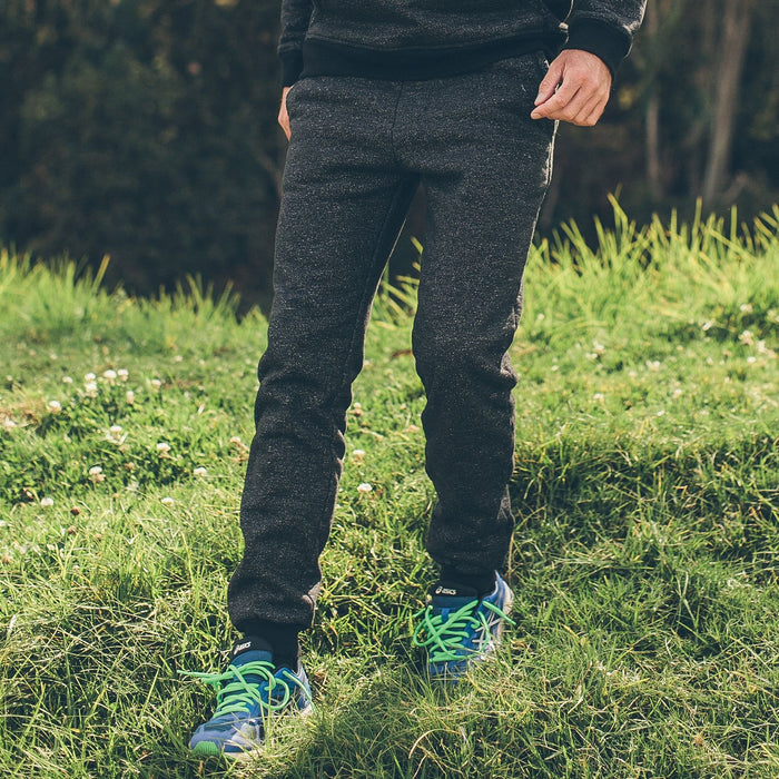 The Men's Apres Sweatpant in Salt and Pepper Fleece