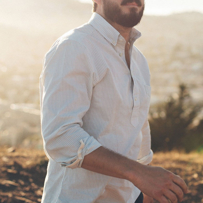 The Popover in Antique Blue Stripe